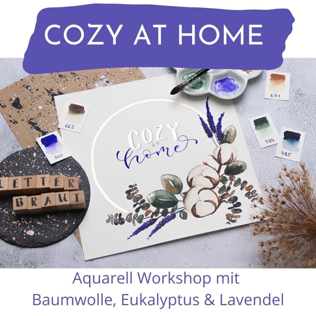 Online-Workshops Letterbraut Handlettering Und Aquarell - Letterbraut