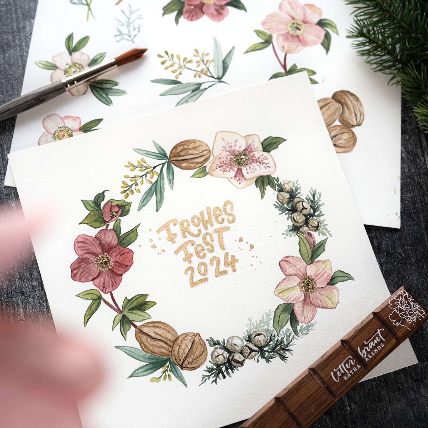 Aquarell_Wokshop_Adventskranz